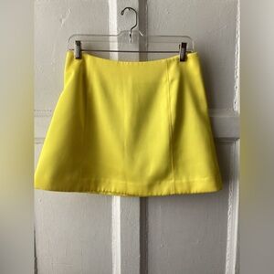 Arket Bright Yellow Mini Skirt